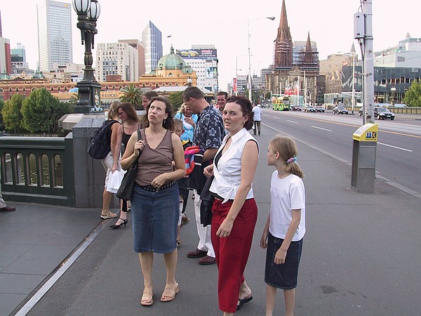 Old friends - Stuart and Mary-Anne, with their kids, take us out for dinner.