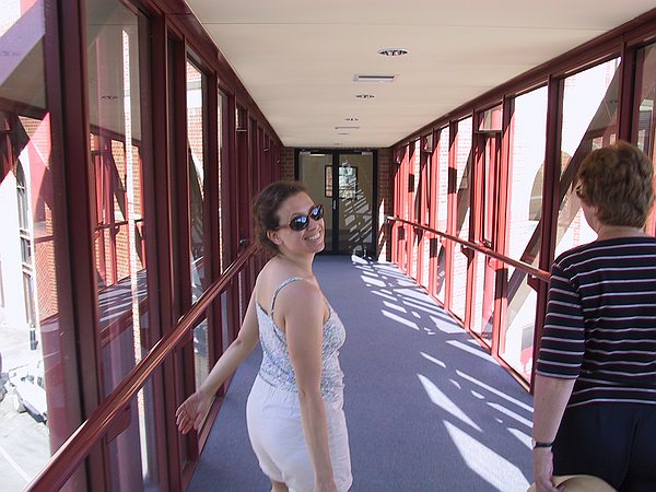 Visiting the Swan Brewery. One of Samantha's favorite camera angles.