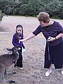 Joan talks to the animals.
