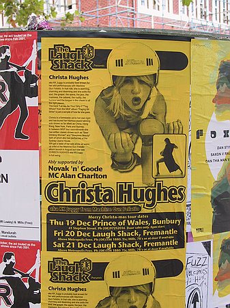You must have Samantha tell the story about Christa Hughes.  Ben did the artwork for this poster.