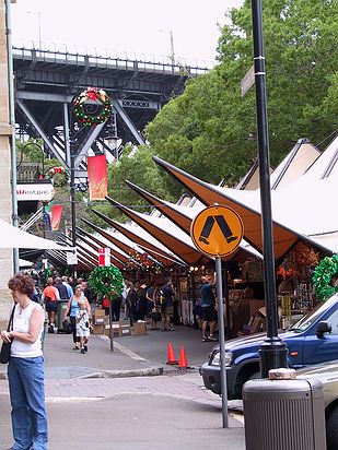 A fun market in The Rocks.