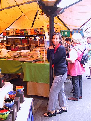 Samantha enjoying the markets.