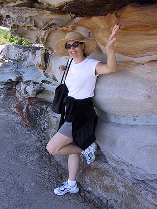 Samantha on our walk from Bondi to Bronte Beach.